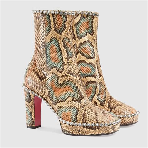 gucci gia python boots|Gucci designer ankle boots.